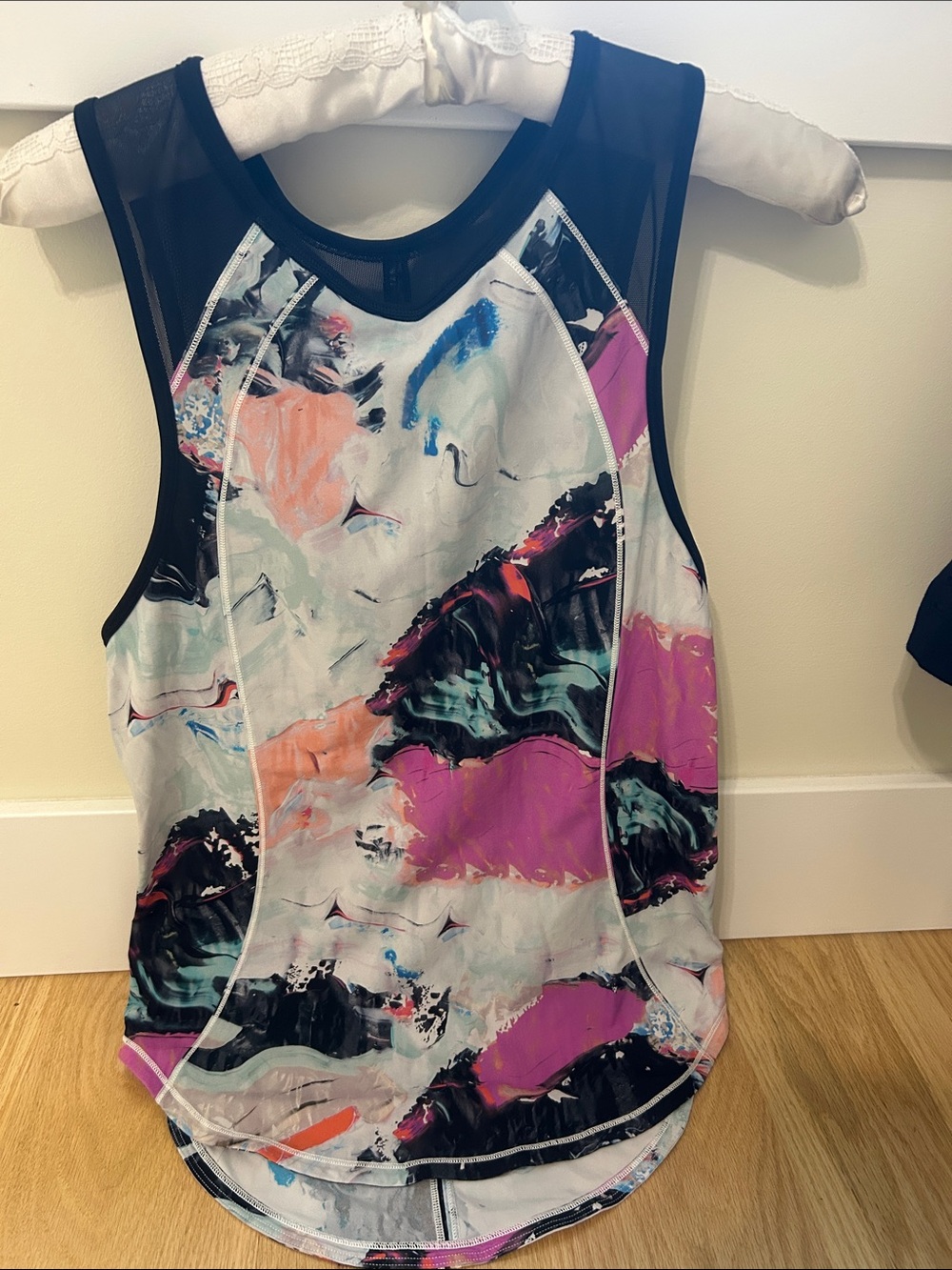 Womens Multi-Color Printed Athletic Tank Top